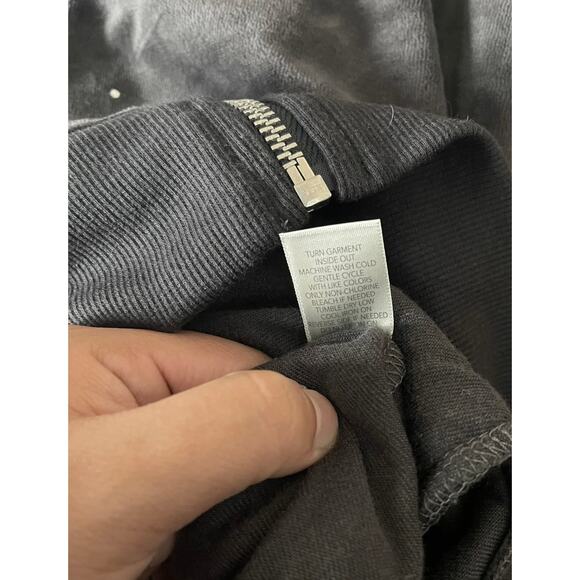 Christopher & Banks Y2K Velour Grey Zip Up Rhinestone Jacket Size Large - NWT - Picture 9 of 12